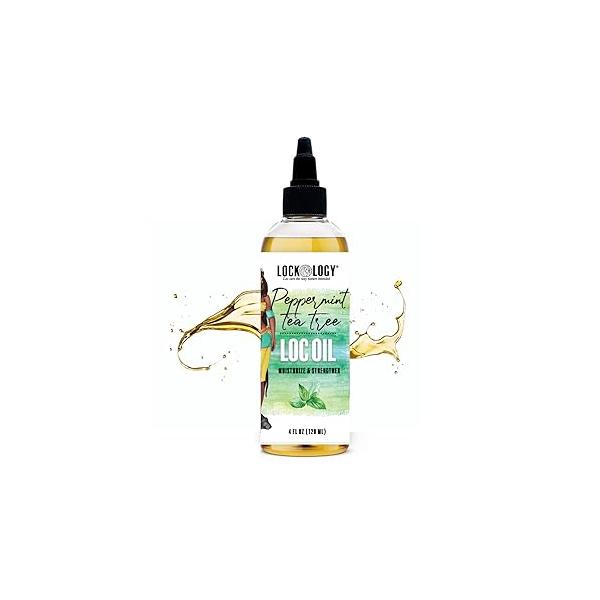 Peppermint Tea Tree Loc Oil for Dreads & Locs - Natural Dreadlock Hair Products, Black Owned