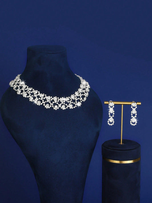 Women's Rhinestone Jewelry Set Trio