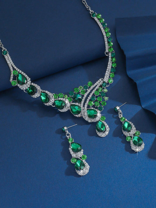 Multicolor Crystal Bridal Jewelry Set