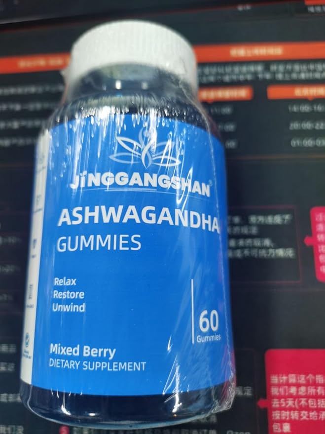 (120 Count) Ashwagandha Gummies KSM-66 - Mixed Berry, Vegan, Plant Based, Non-GMO, Gluten-Free & Gelatin Free Relax, Organic Ashwa Root Extract Supplement for Immune Support