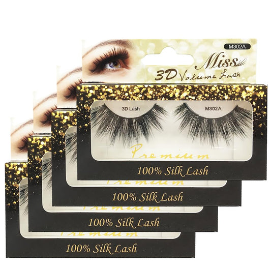 "4 Pairs" Miss 3D Volume Lash Miss Lash M302