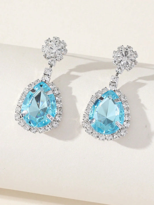 Korean Blue Flower Jewelry Set