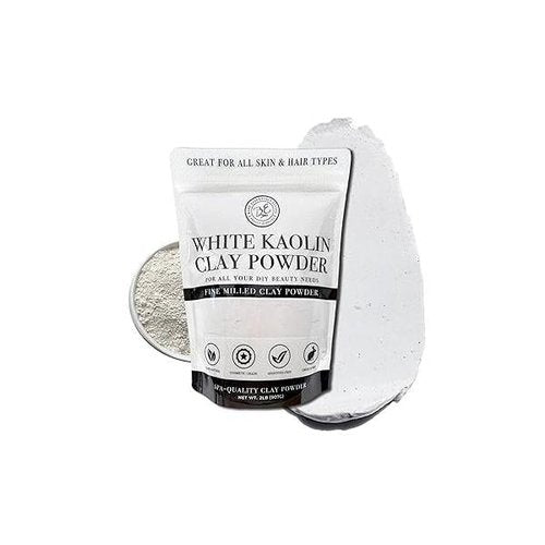 Bare Essentials Living - White Kaolin Clay Powder (2 lb) 100% Natural Powdered for Seed Bombs, Mask, DIY Spa, Soap, Bath Bomb, Deodorant, Can be Used as Gardening